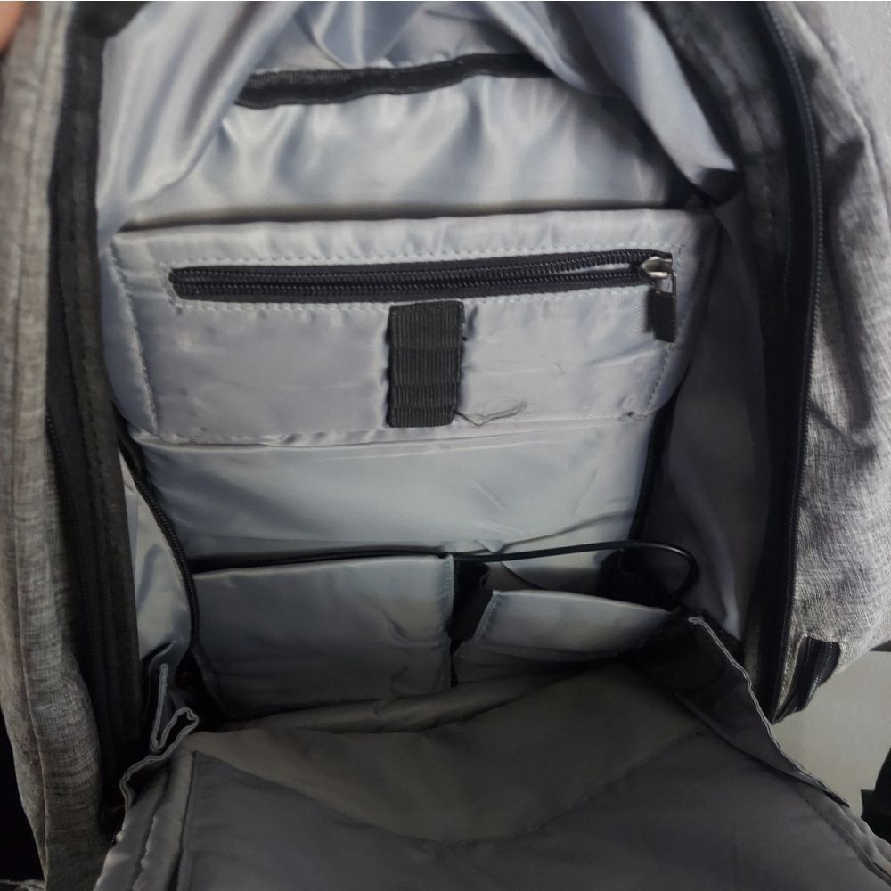 Mark Ryden Backpack Laptop Bag w/USB Port Black/Gray - Picture 5 of 7